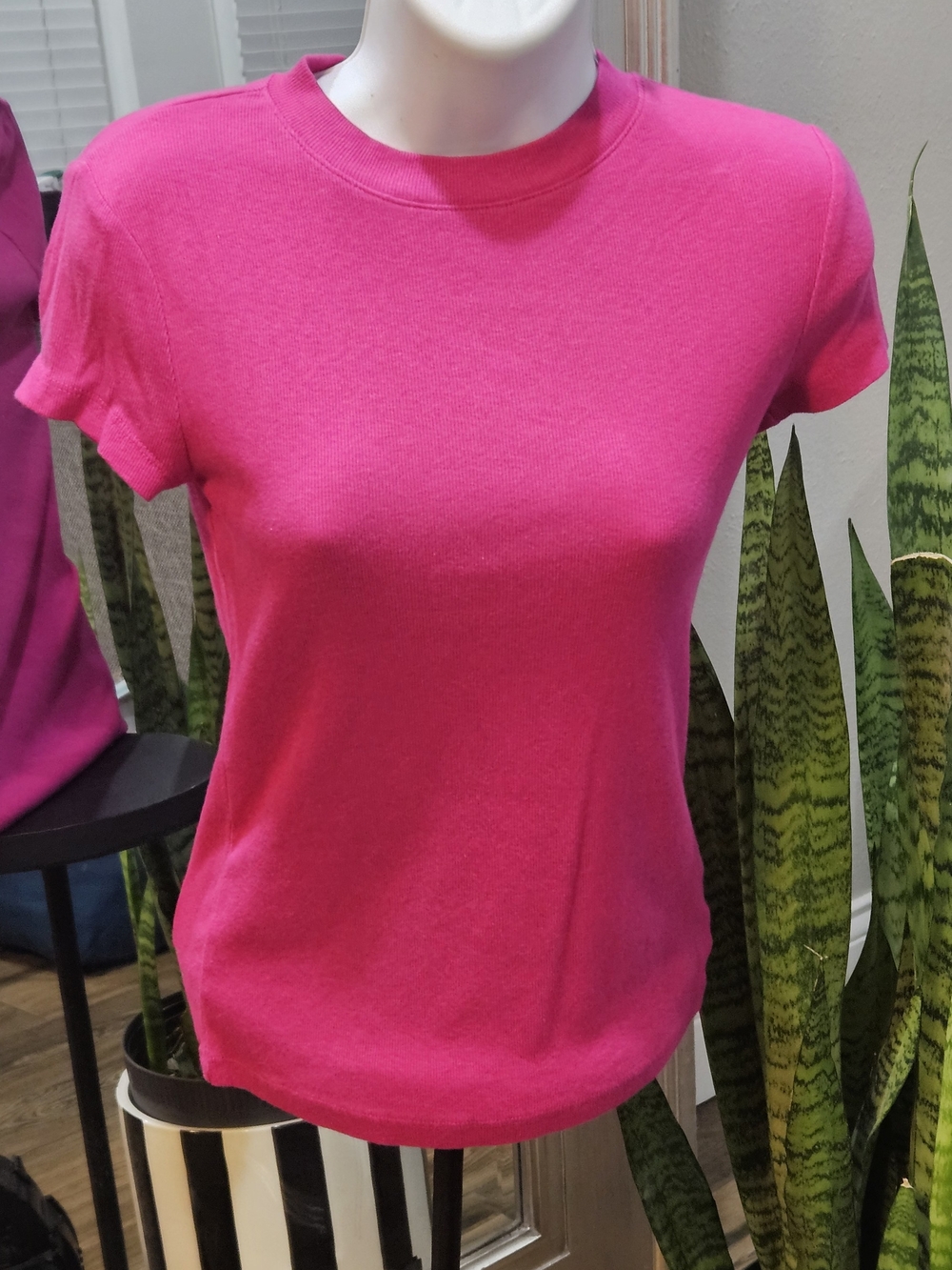 a new day Bright Fuchsia Short Sleeve Crewneck Tee